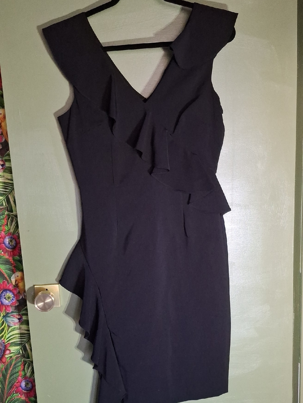Gianni Bini Black Ruffle Cocktail Dress